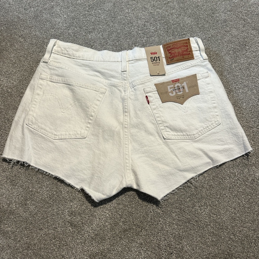 Levi’s 501 White Jean Shorts